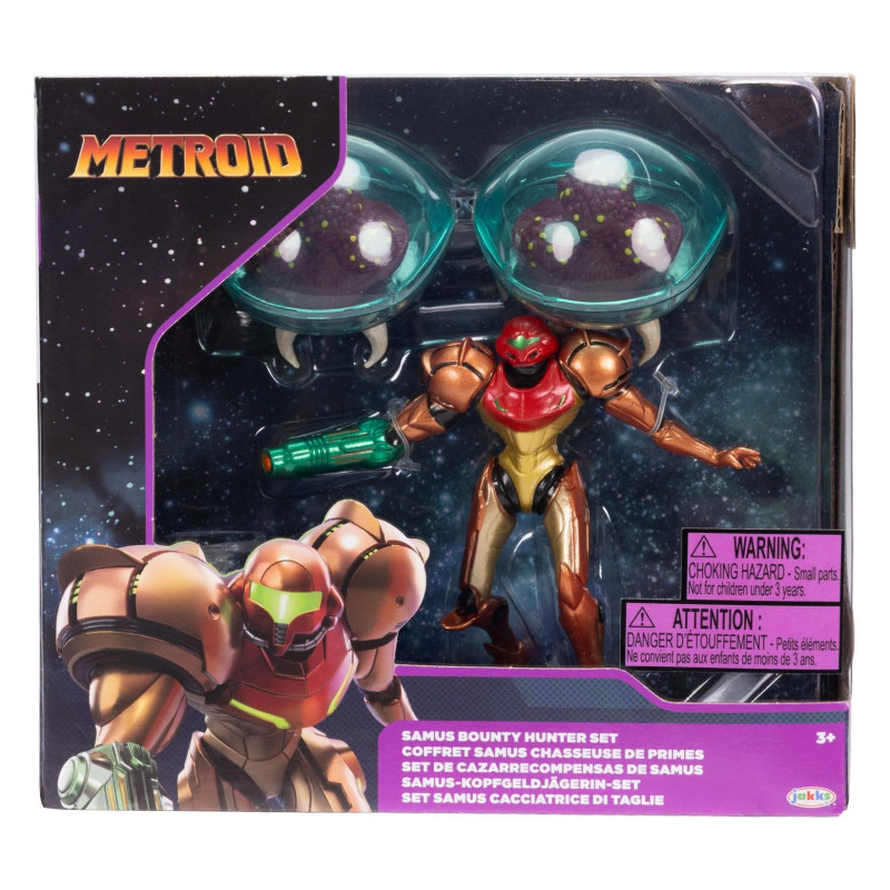 METROID SAMUS BOUNTY HUNTER WORLD OF NINTENDO PACK 3 FIGURINES 6 CM