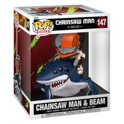 CSM AND BEAM CHAINSAW MAN POP RIDES DELUXE VINYL FIGURINE 15 CM