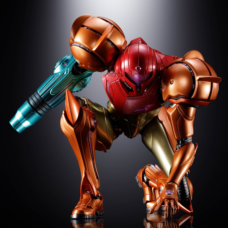 SAMUS ARAN METROID PRIME 4 BEYOND FIGURINE DIECAST LED CHOGOKIN 21 CM