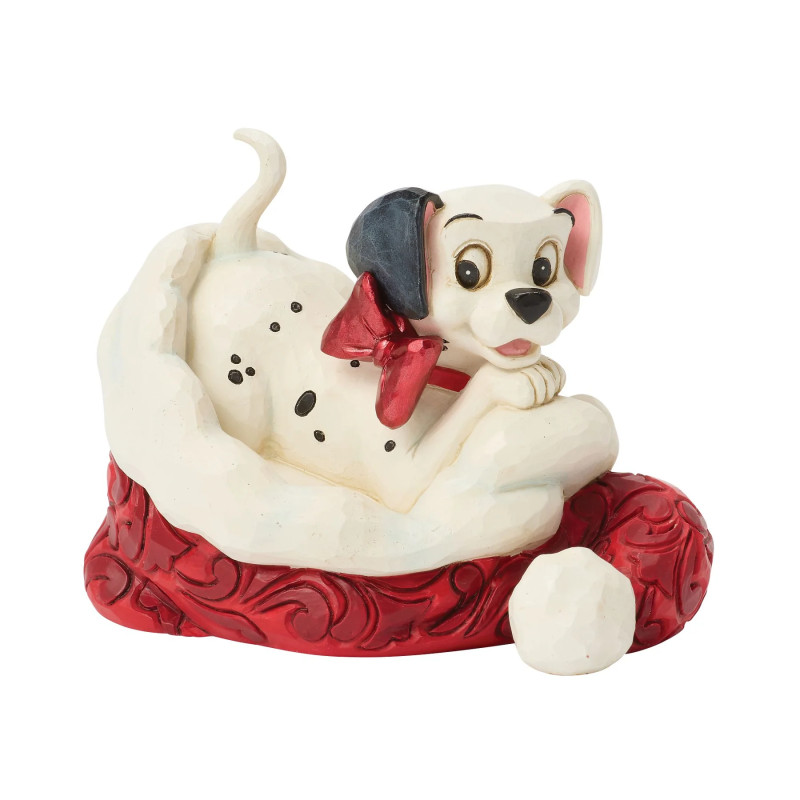 LES 101 DALMATIENS BONNET DE NOEL STATUETTE 7 CM