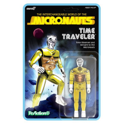 TIME TRAVELER YELLOW MICRONAUTS REACTION PLUS WV3 ACTION FIGURE 10 CM