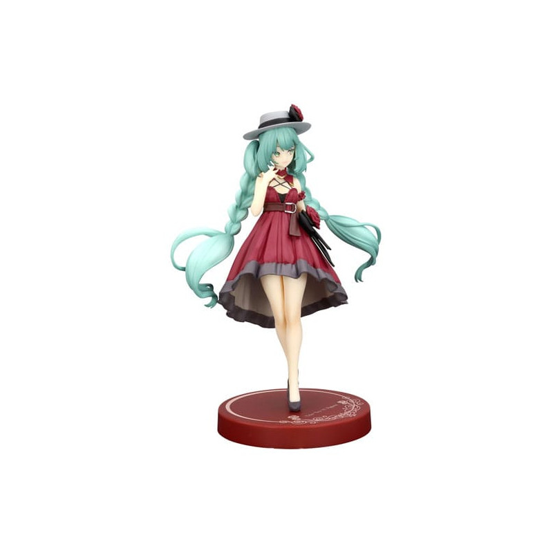 HATSUNE MIKU STATUETTE PVC TRIO-TRY-IT HATSUNE MIKU OUTING DRESS RED COLOR VER 19 CM