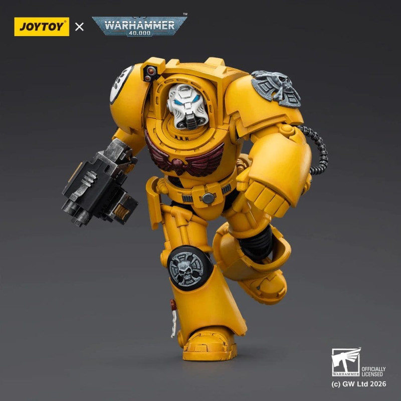 IMPERIAL FISTS TERMINATOR 2 W POWER FIST AND STORM BOLTER WARHAMMER 40K FIGURINE 14 CM
