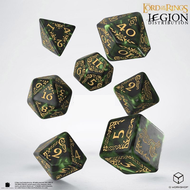 ROHAN LE SEIGNEUR DES ANNEAUX 7PCS MODERN RPG SET DE DES