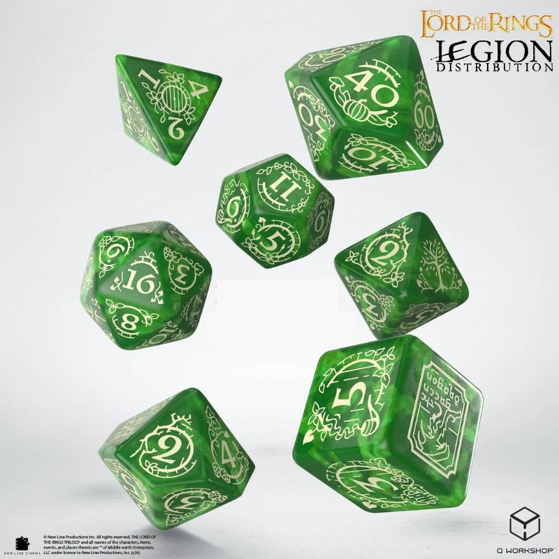 SHIRE LE SEIGNEUR DES ANNEAUX 7PCS MODERN RPG SET DE DES