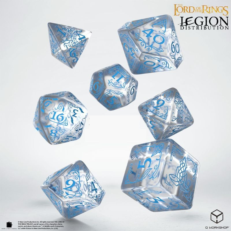 RIVENDELL WATER LE SEIGNEUR DES ANNEAUX 7PCS MODERN RPG SET DE DES