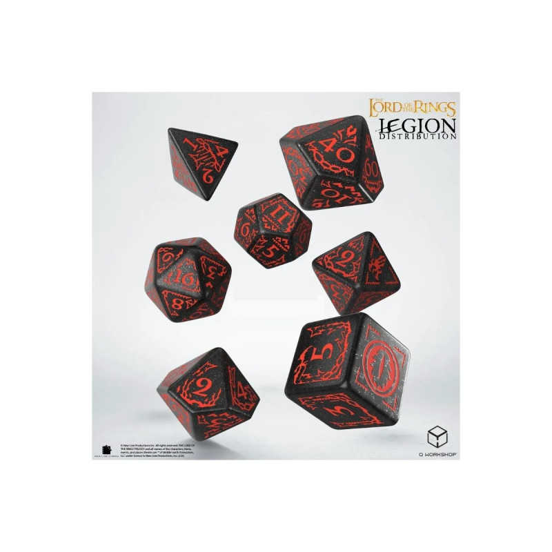 MORDOR LE SEIGNEUR DES ANNEAUX 7PCS MODERN RPG SET DE DES
