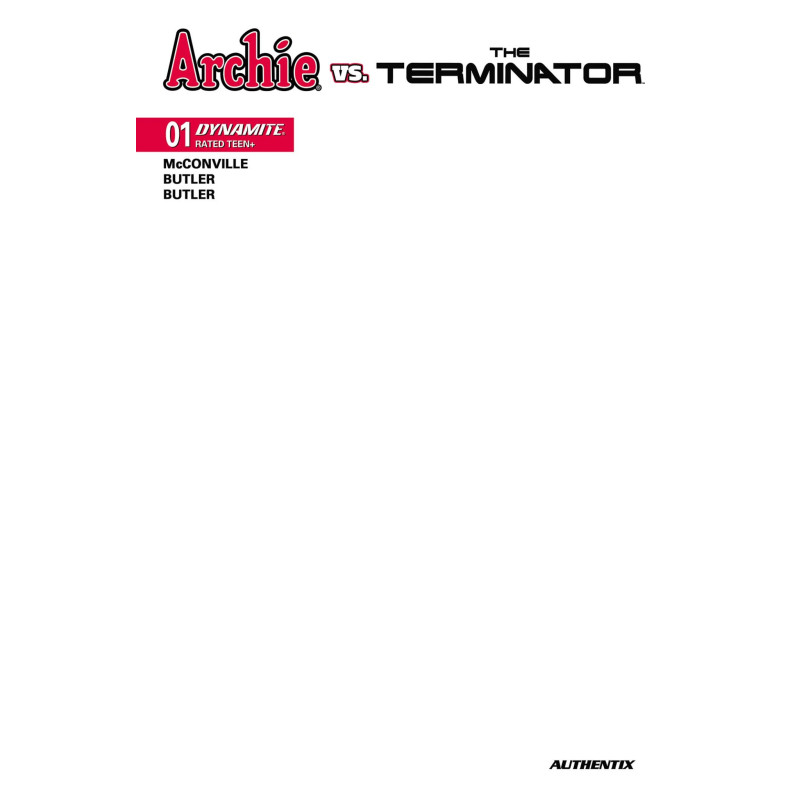ARCHIE VS THE TERMINATOR 1 CVR G BLANK AUTHENTIX VAR