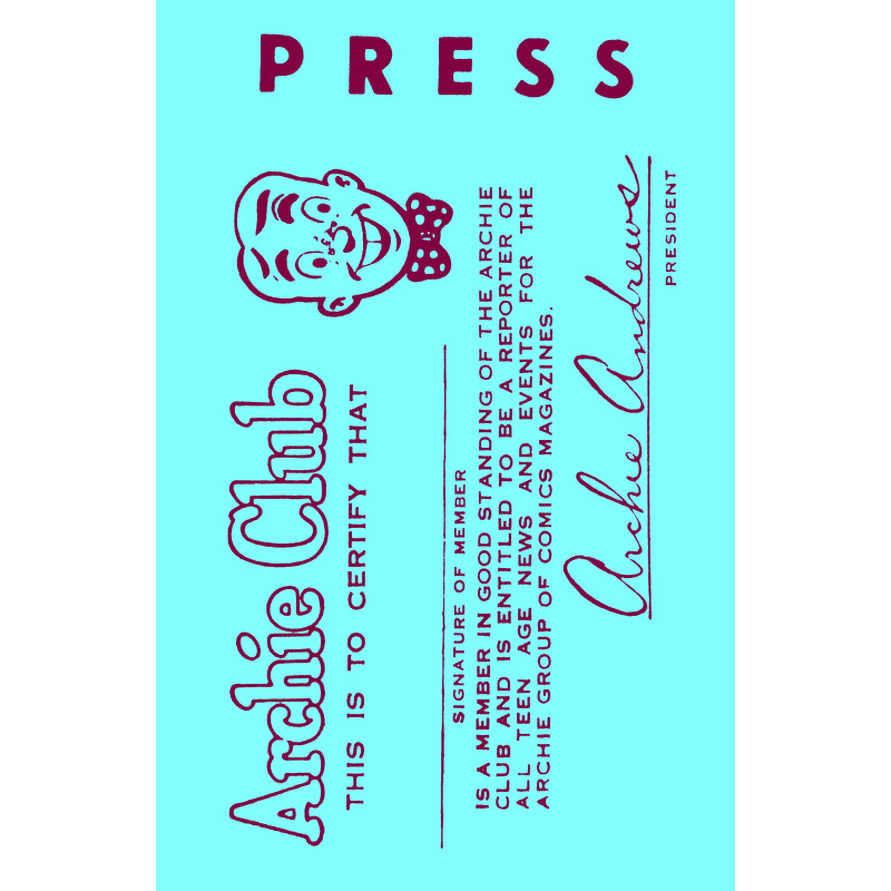 ARCHIES MADHOUSE 1 FACSIMILE EDITION CVR F BOB MONTANA ARCHIE FAN CLUB CARD FOIL VAR