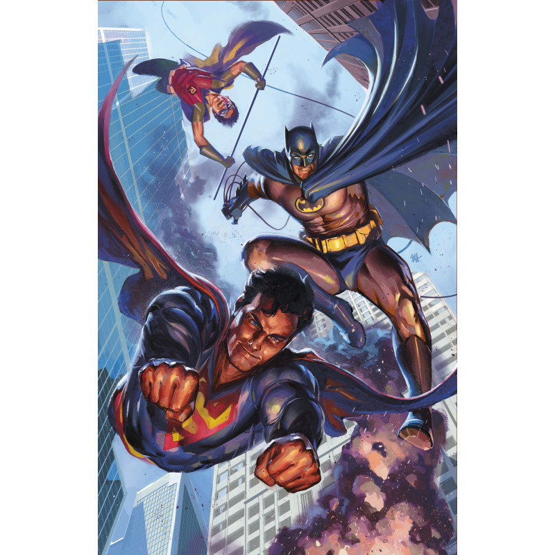 BATMAN SUPERMAN WORLDS FINEST 56 CVR B BEN HARVEY CARD STOCK VAR