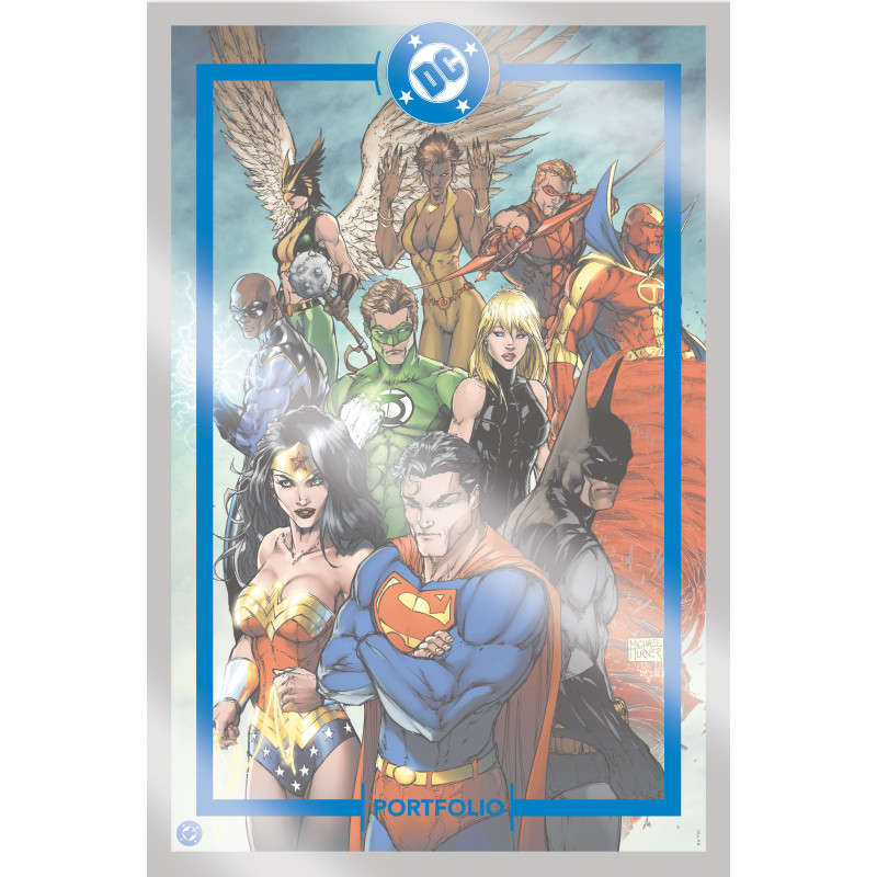DC PORTFOLIO OF MICHAEL TURNER JLA & THE FLASH 9 PRINT SET