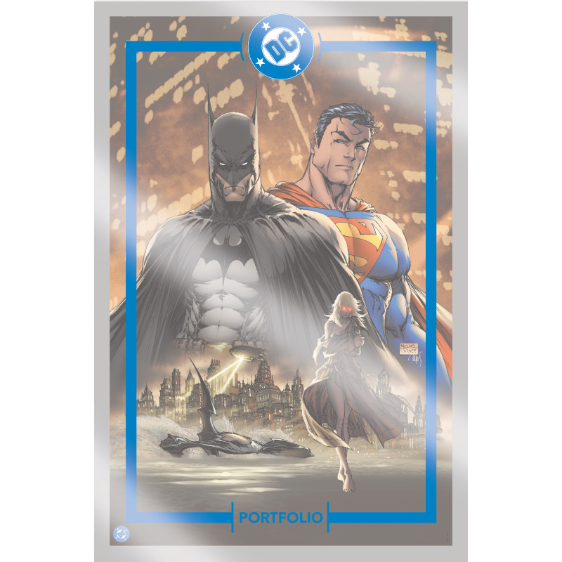 DC PORTFOLIO OF MICHAEL TURNER SUPERMAN & BATMAN 9 PRINT SET
