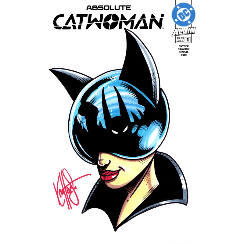 DF ABSOLUTE CATWOMAN 1 BLANK VARIANT SIGNED AND REMARKED BY KEN HAESER Allocations may occur.