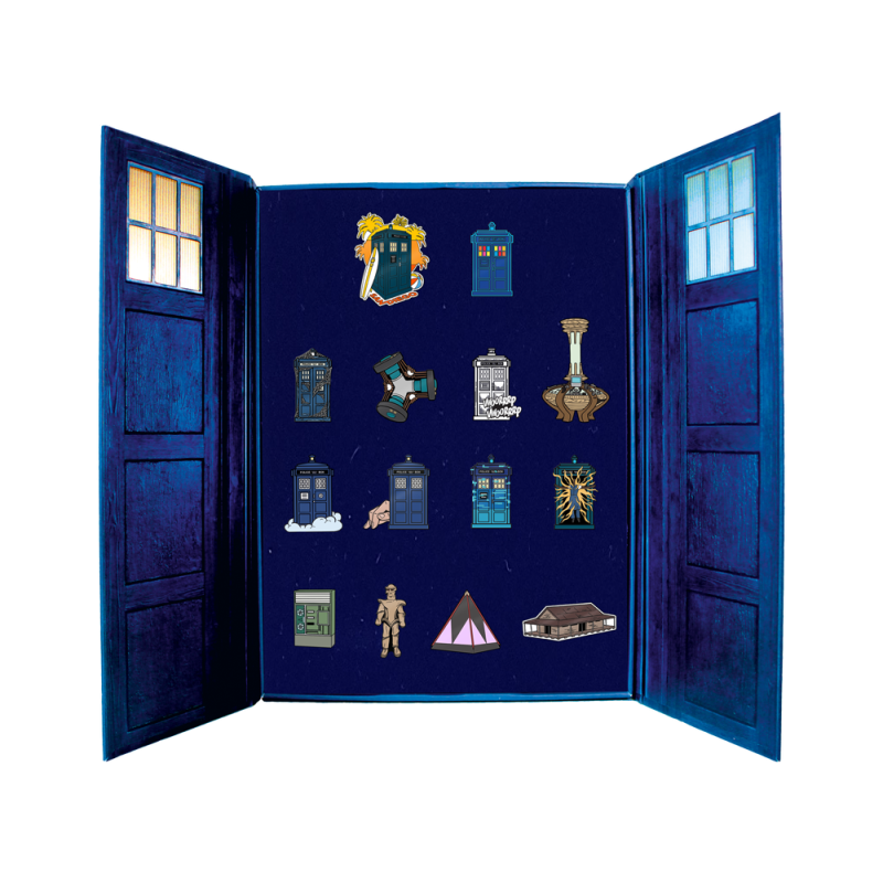 DOCTOR WHO TARDIS ENAMEL PIN BADGE SET III SDCC EXCLUSIVE