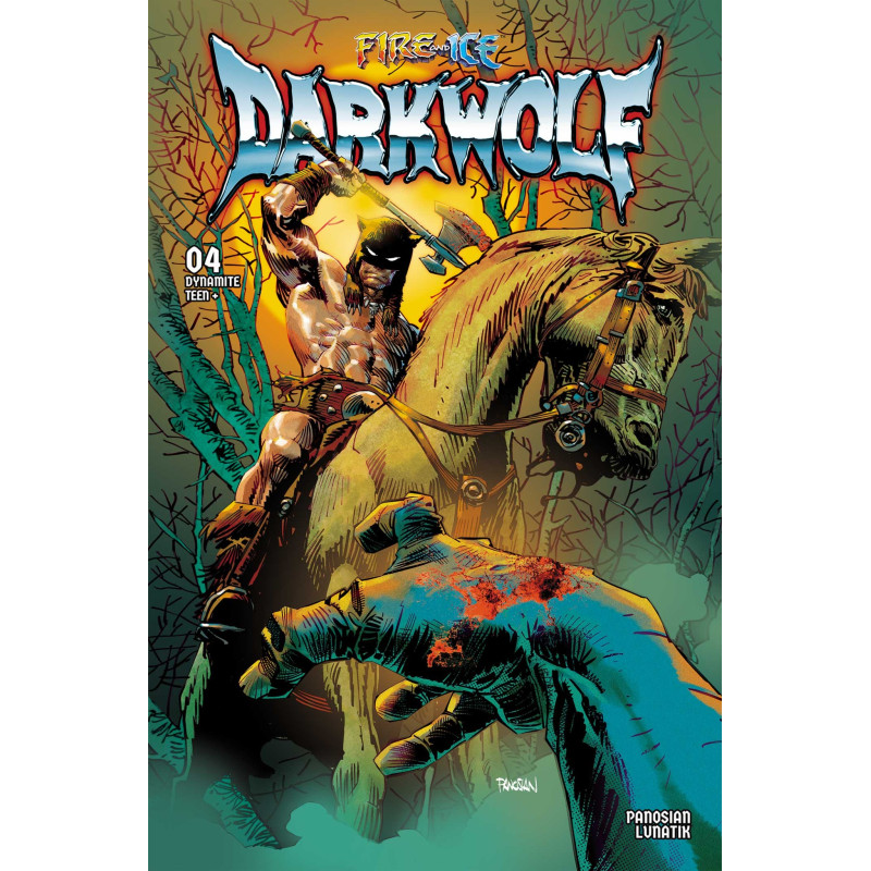 FIRE AND ICE DARKWOLF 4 CVR F DAN PANOSIAN METAL PREMIUM VAR