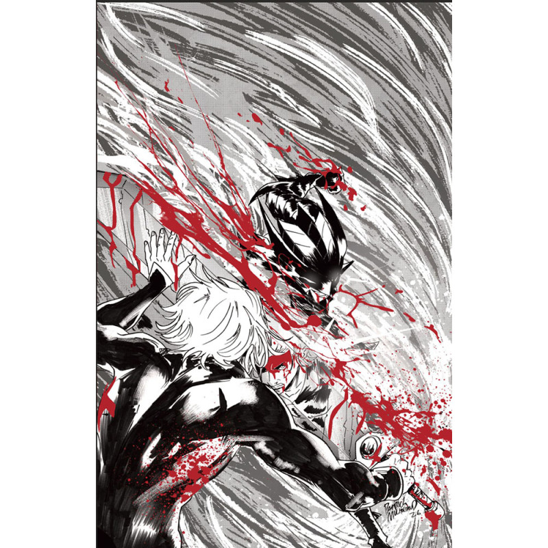 FIREBORN 5 CVR E PATRICK MULHOLLAND BLACK AND WHITE AND BLOOD VIRGIN CARDSTOCK VAR