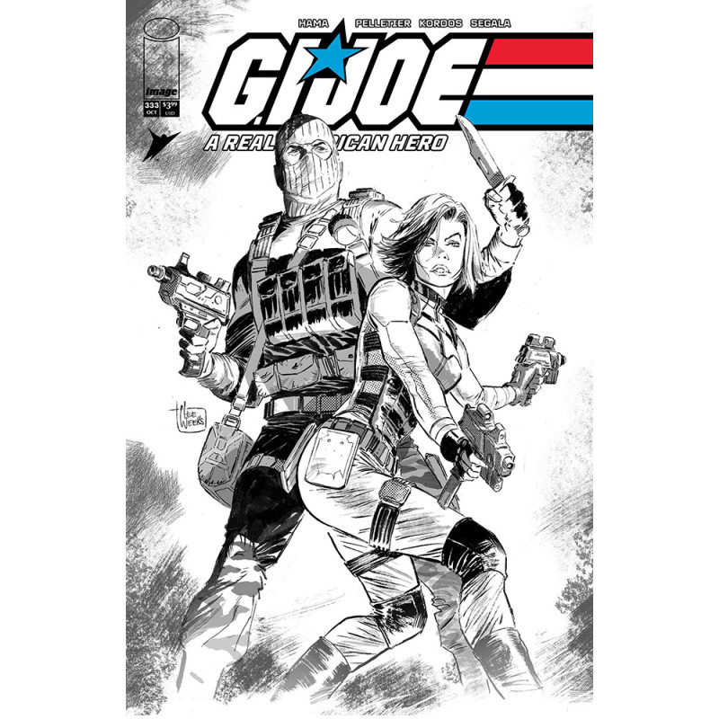 GI JOE A REAL AMERICAN HERO 333 CVR B LEE WEEKS B&W VAR