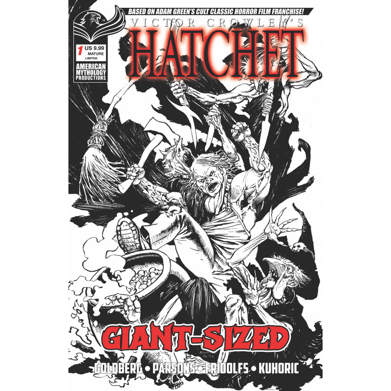 GIANT SIZED HATCHET HALLOWEEN 1 (ONE SHOT) CVR F ROY ALLAN MARTINEZ LIMITED B&W VAR Limited to 350 copies Allocations May Occur