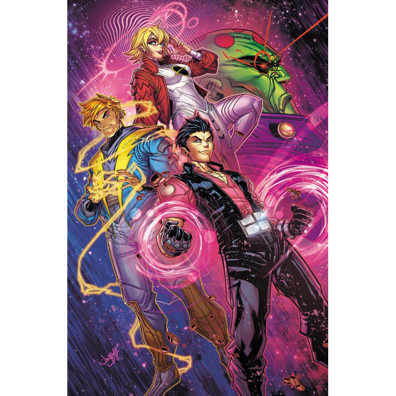 LEGION OF SUPER-HEROES 2 CVR B JONBOY MEYERS CARD STOCK VAR