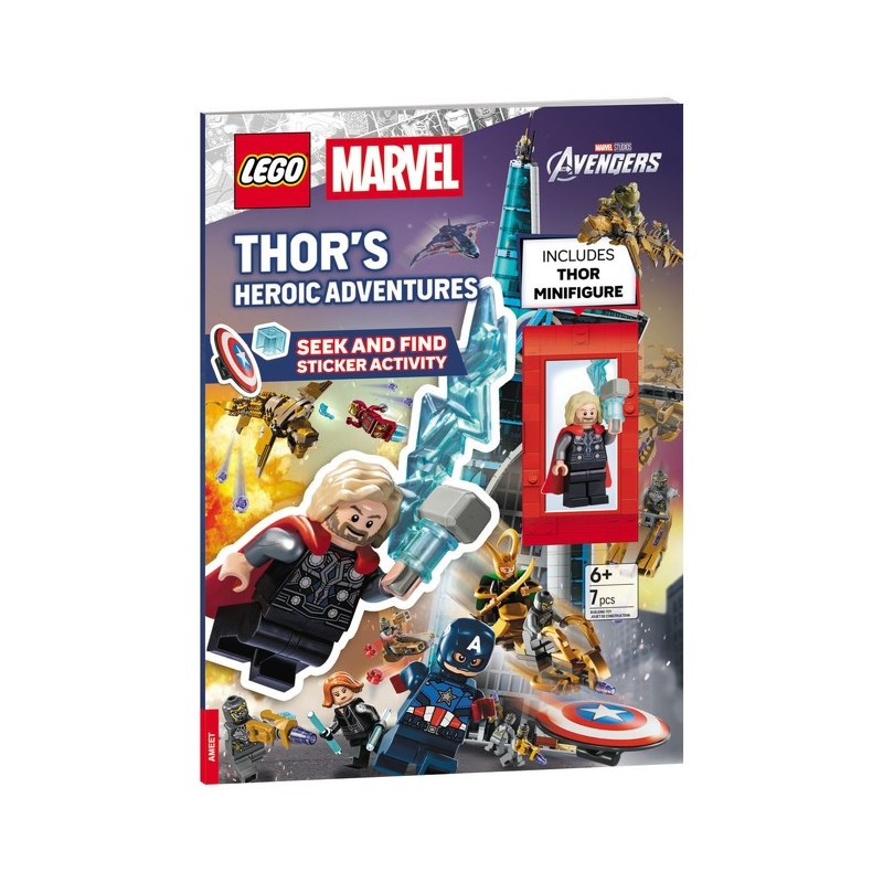 LEGO MARVEL THORS HEROIC ADVENTURES SEEK AND FIND STICKER ACTIVITY BOOK TP