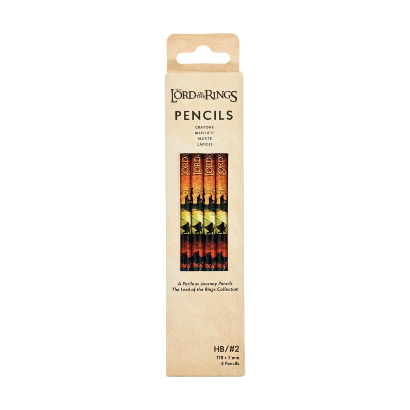 LORD OF THE RINGS PENCILS 4 PACK A PERILOUS JOURNEY