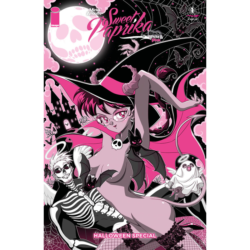 MIRKA ANDOLFOS SWEET PAPRIKA BLACK WHITE & PINK HALLOWEEN SPECIAL 1 (OF 2) CVR C MARCO ALBIERO VAR (MR)