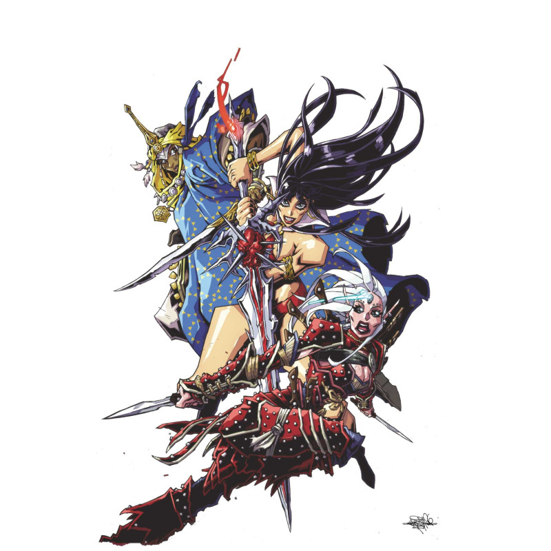 PATHFINDER VAMPIRELLA BLADE OF DARKNESS 1 CVR E ANDREW HUERTA METAL PREMIUM VAR