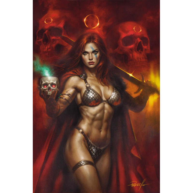RED SONJA SHE DEVIL WITH A SWORD 6 CVR F LUCIO PARRILLO METAL PREMIUM VAR