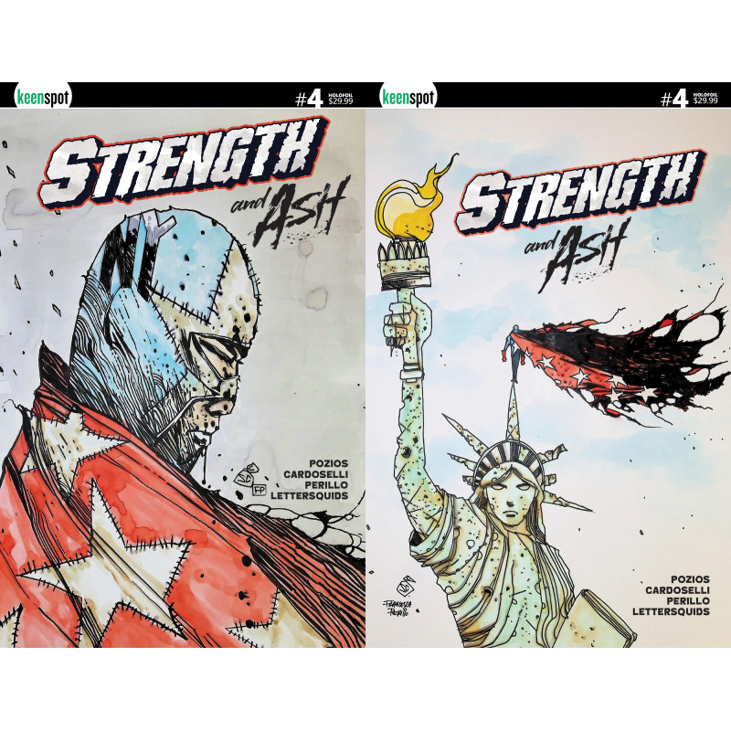 STRENGTH & ASH 4 CVR D STEFANO CARDOSELLI FRANCESCA PERILLO HOLOFOIL FLIP COVER VAR