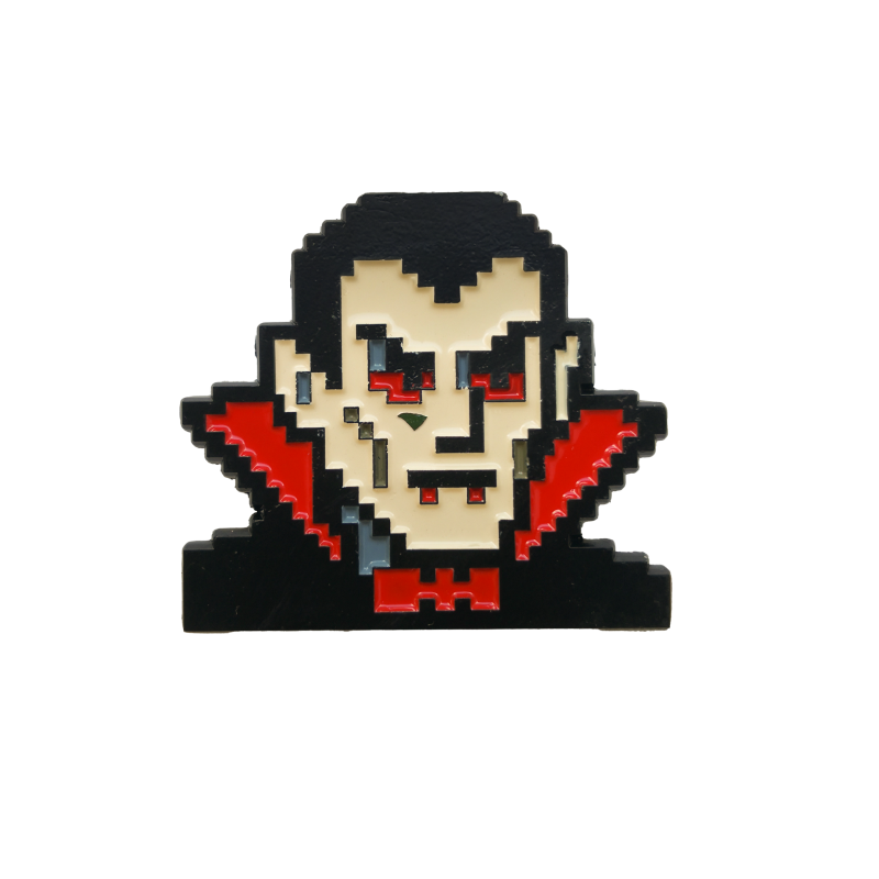 TITAN MERCH ORIGINAL GAMING 8 BIT DRACULA ENAMEL PIN BADGE