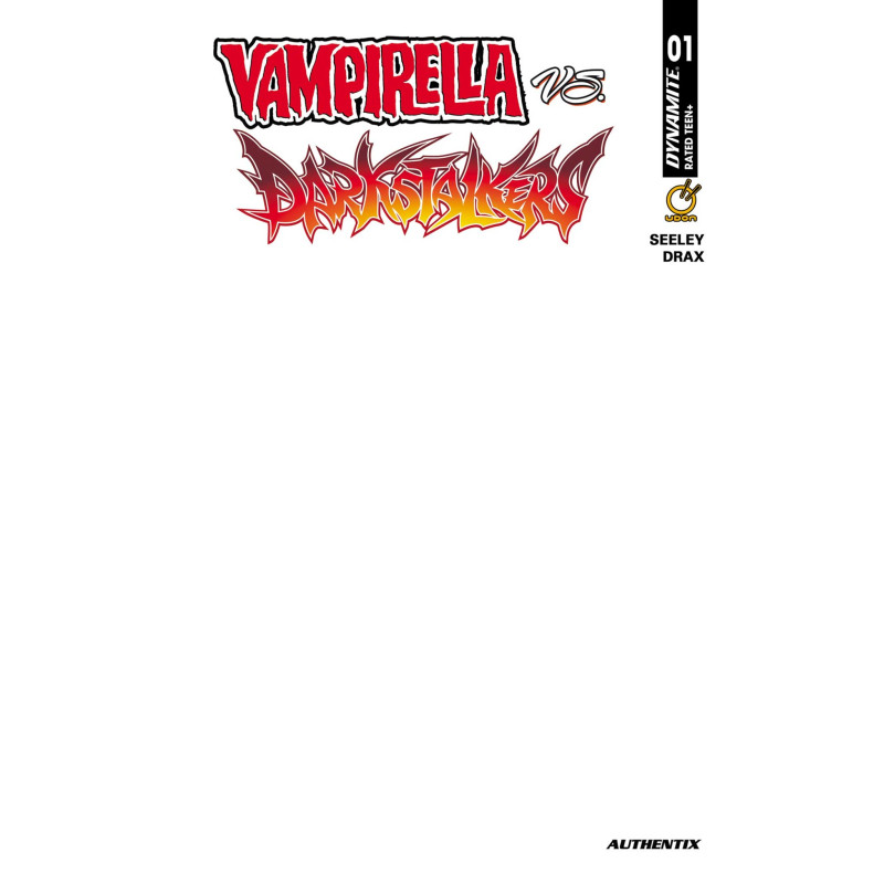 VAMPIRELLA VS DARKSTALKERS SPECIAL 1 (ONE SHOT) CVR F BLANK AUTHENTIX VAR