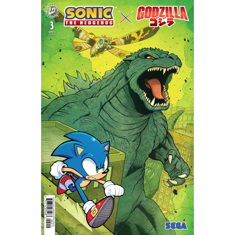 SONIC THE HEDGEHOG X GODZILLA 3 COVER A (LAWRENCE)