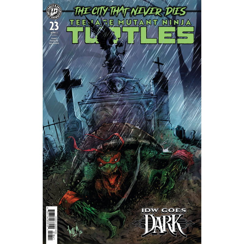 TEENAGE MUTANT NINJA TURTLES 23 VARIANT E (DAMIEN WORM IDW GOES DARK VARIANT)