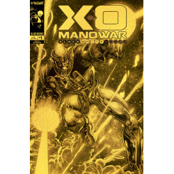 X-O MANOWAR BLACK, WHITE & GOLD 1 VARIANT D FOIL (QUESADA GOLD VERSION)