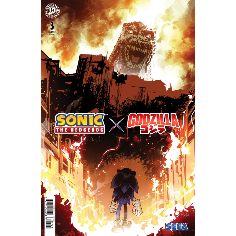 SONIC THE HEDGEHOG X GODZILLA 3 VARIANT B (CIZMESIJA)