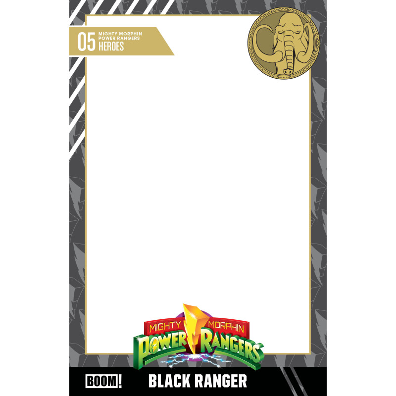 MIGHTY MORPHIN POWER RANGERS (2026) 5 D TRADING CARD BLANK SKETCH VARIANT