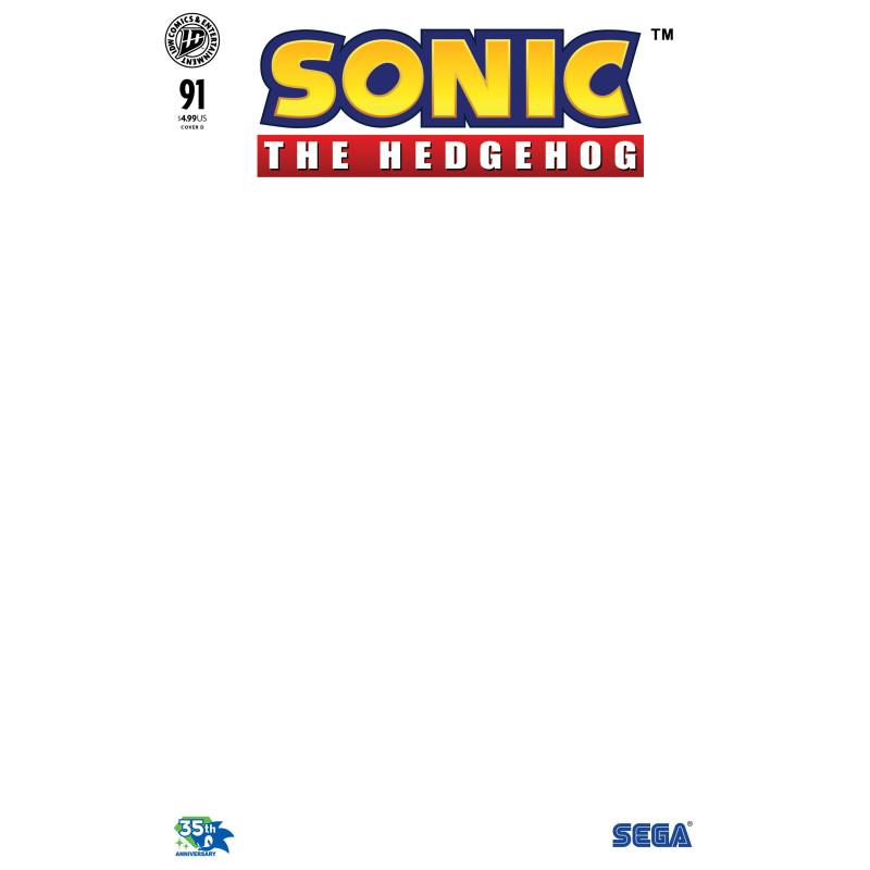 SONIC THE HEDGEHOG 91 VARIANT D (SKETCH VARIANT)