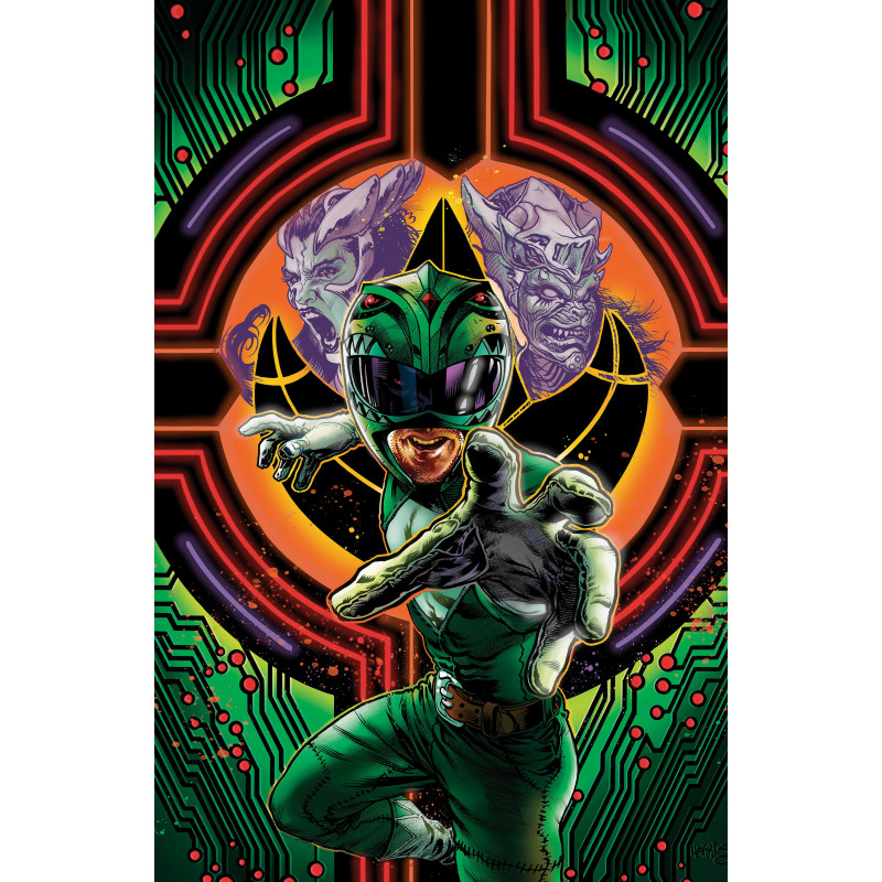 POWER RANGERS GREEN 3 D FOIL VARIANT (FULL ART, FOIL, HARRIS)