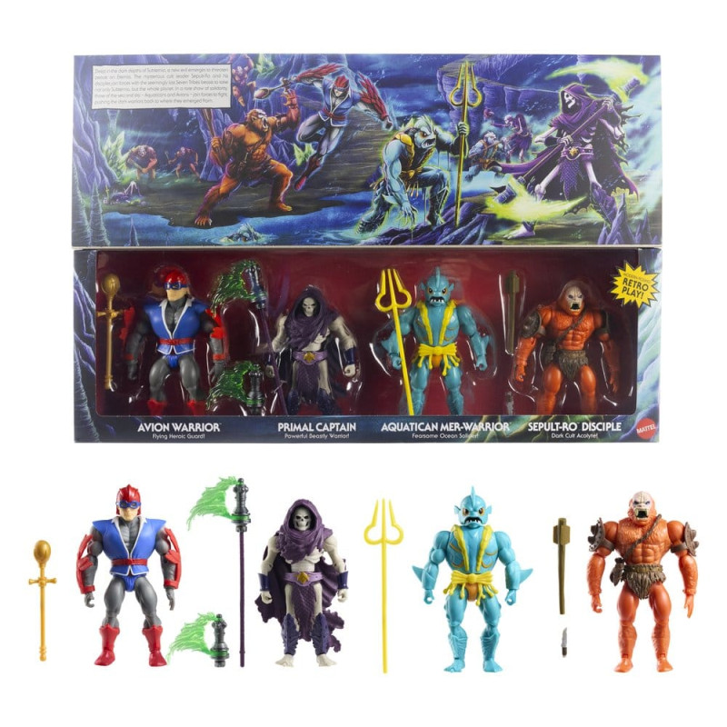 BATTLE FOR SUBTERNIA MOTU ORIGINS 4 FIGURINES 14 CM