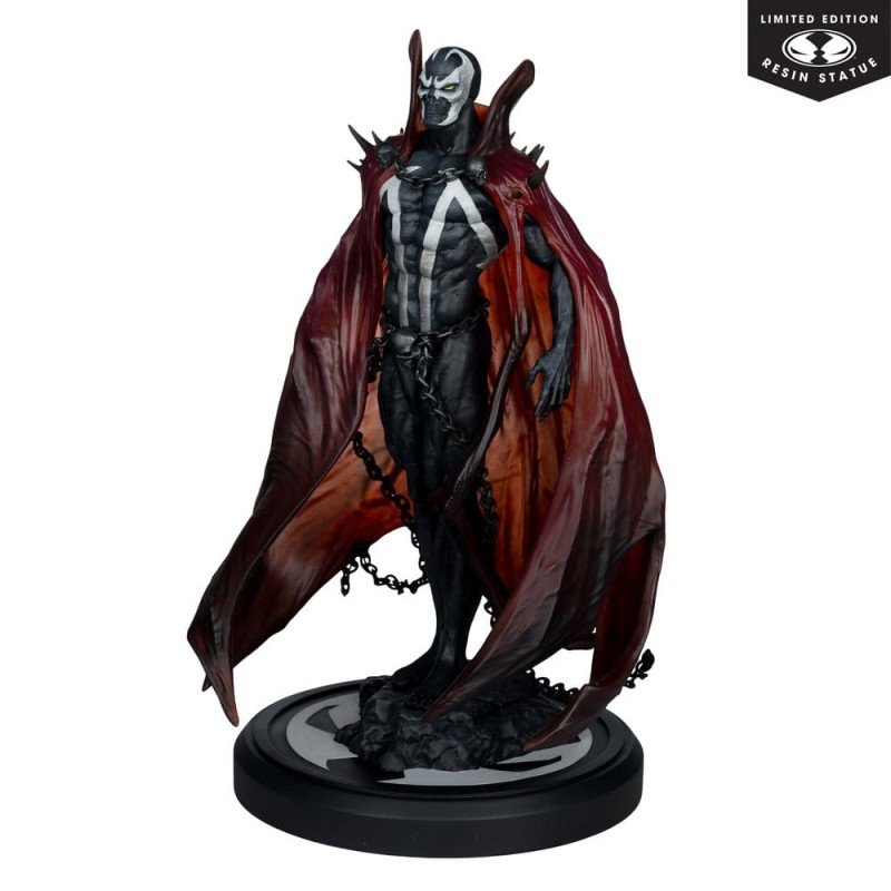 SPAWN STATUETTE ART OF PUPETEER LEE BLACK WHITE AND RED ALL OVER 23 CM