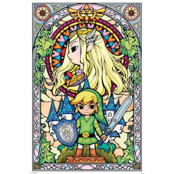 THE LEGEND OF ZELDA STAINED GLASS POSTER MAXI 91 X 61 CM