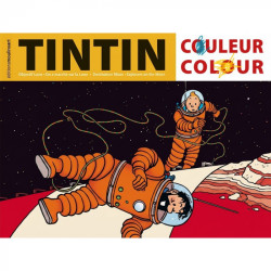 TINTIN LIVRE DE COLORIAGE ON A MARCHE SUR LA LUNE