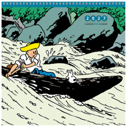TINTIN CALENDRIER MURAL 2027 GRAND MODELE A SPIRALES