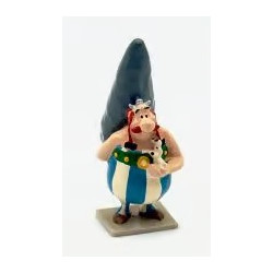 OBELIX PORTANT IDEFIX ET UN MENHIR FIGURINE MINI PIXI ASTERIX 4.5 CM