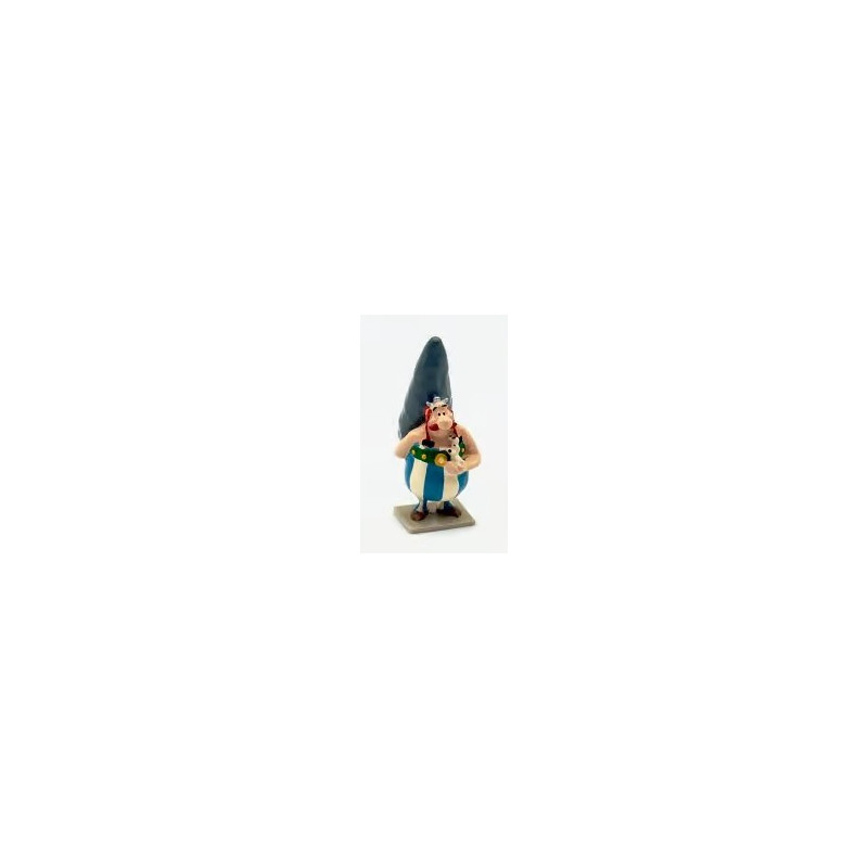 OBELIX PORTANT IDEFIX ET UN MENHIR FIGURINE MINI PIXI ASTERIX 4.5 CM