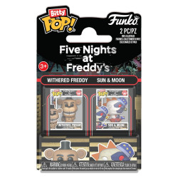 WITHERED FREDDY AND SUN AND MOON FIVE NIGHTS AT FREDDYS BITTY POP VINYL FIGURINE 2 CM