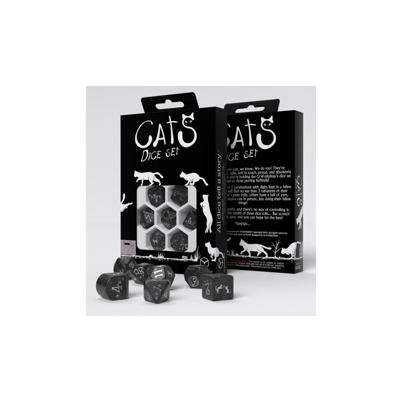 CATS WAFFLE 7 PC MODERNE RPG DICE SET