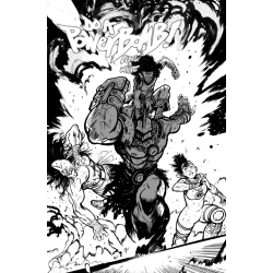DO A POWERBOMB BLACK AND WHITE 2 (OF 3) CVR C DANIEL WARREN JOHNSON ACTION VAR