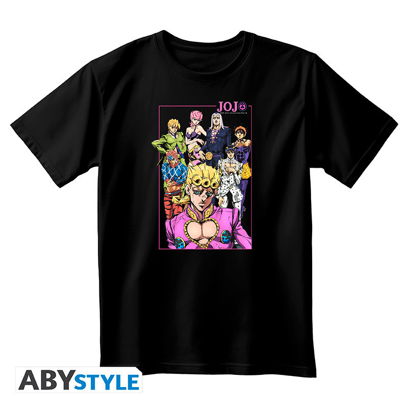 TSHIRT NOIR UNISEXE JOJO BIZARRE ADVENTURE GROUPE TAILLE XS
