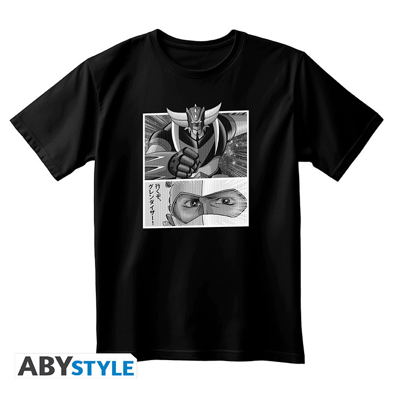 GOLDORAK GRENDIZER T SHIRT NOIR UNISEXE GOLDORAK ET ACTARUS TAILLE XL